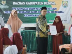 UPZ Korwilcamdisdik Patebon Salurkan Bantuan Kepada Mustahik Lingkungan Pendidikan